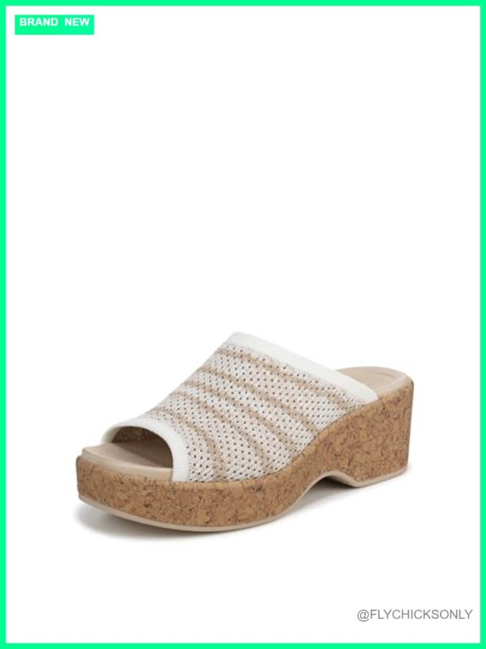 Platform Wedge Slide Sandals Stretchy Open Toe Comfort Slip On